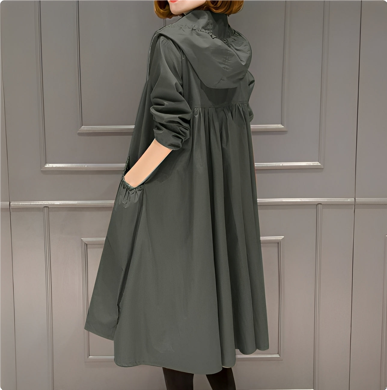 Margarette - Elegant Raincoat with Hood for Women
