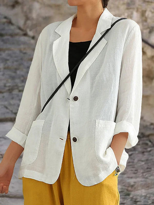 Ornella – Summer linen jacket for women with loose fit
