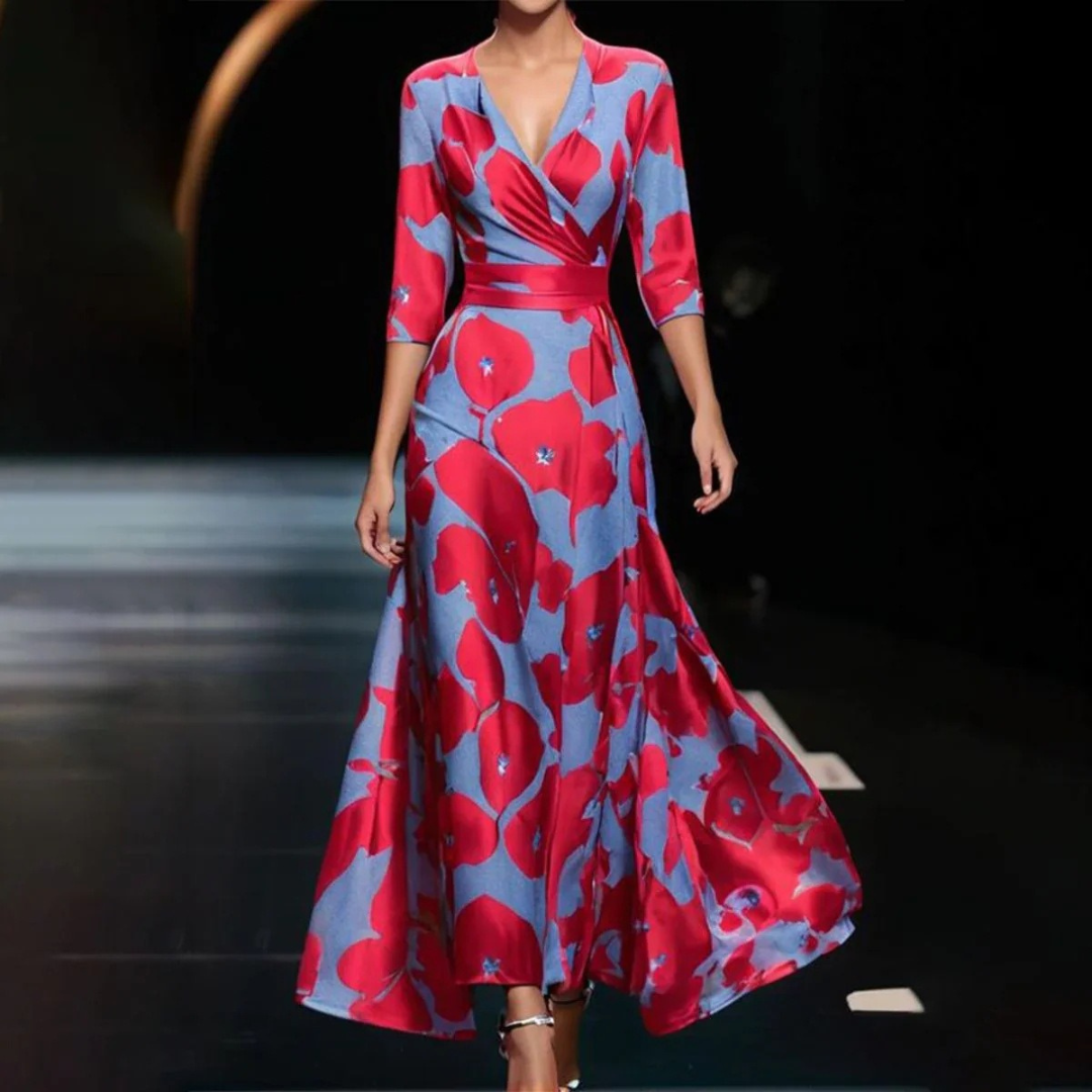 Yuna - Wrap dress with floral print