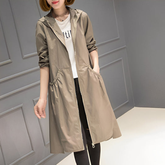 Margarette - Elegant Raincoat with Hood for Women