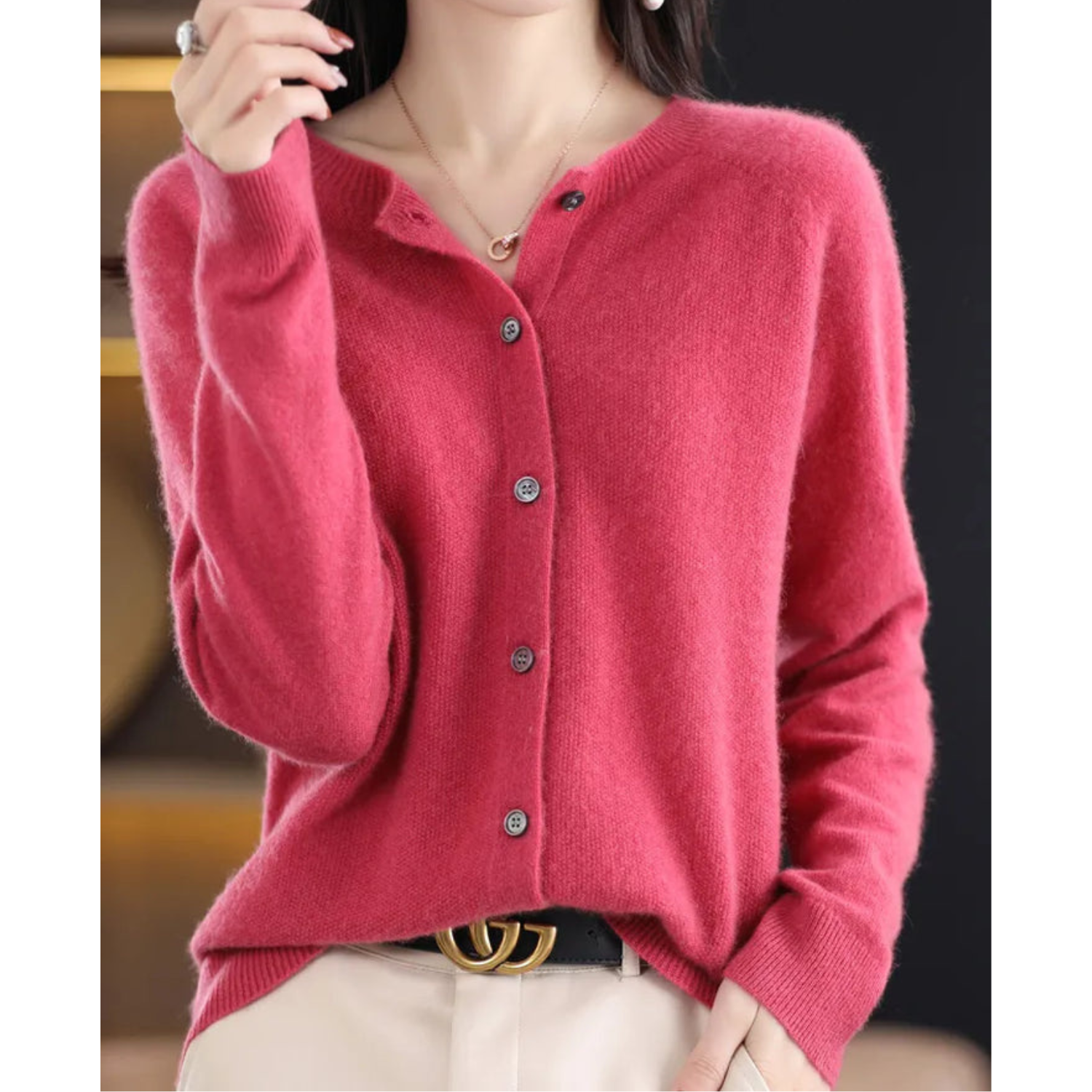Aubry – Warm cardigan in soft cashmere