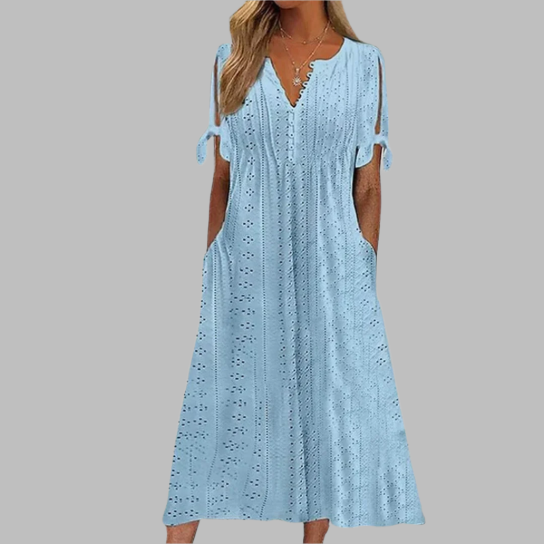 Alice – Elegant Summer Midi Dress in Boho Style