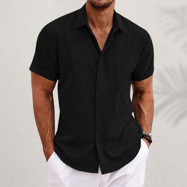 Oberon - Short Sleeve Linen Shirt for Men